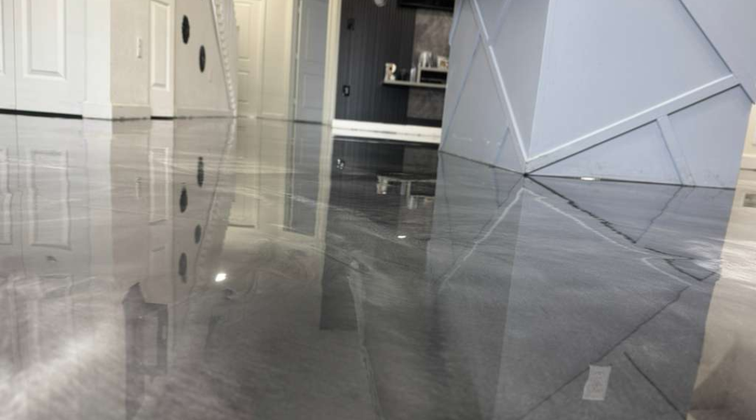 Quartz epoxy flooring project Miami